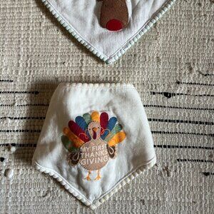 Thanksgiving and Christmas baby bibs